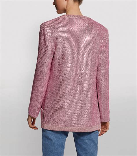 gucci pink crystal cardigan farfetch|Gucci women's sweaters.